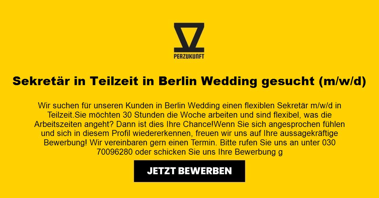Sekretär in Teilzeit in Berlin Wedding gesucht (m/w/d)