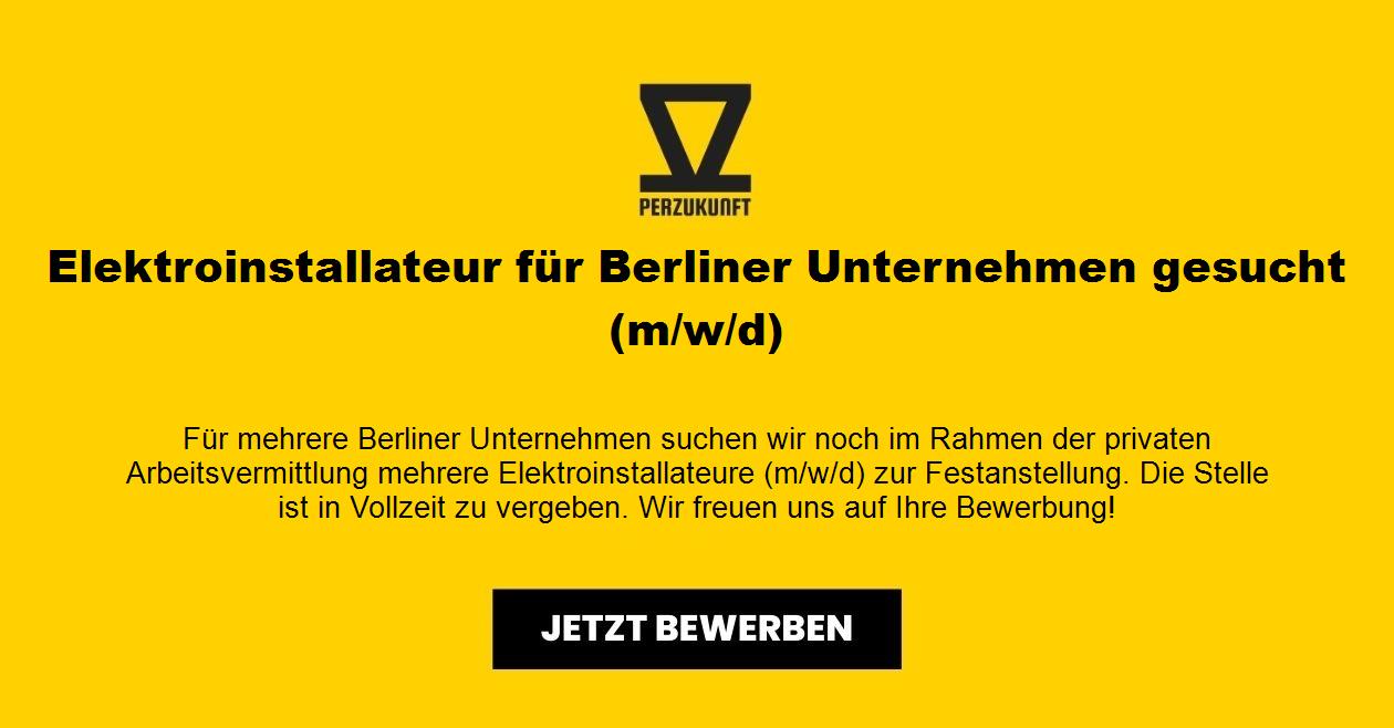 Elektroinstallateur für Berliner Unternehmen gesucht (m/w/d)