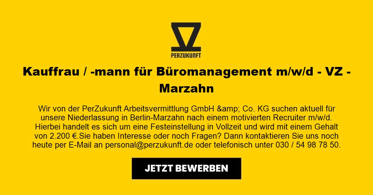 Kauffrau / -mann für Büromanagement m/w/d - VZ - Marzahn