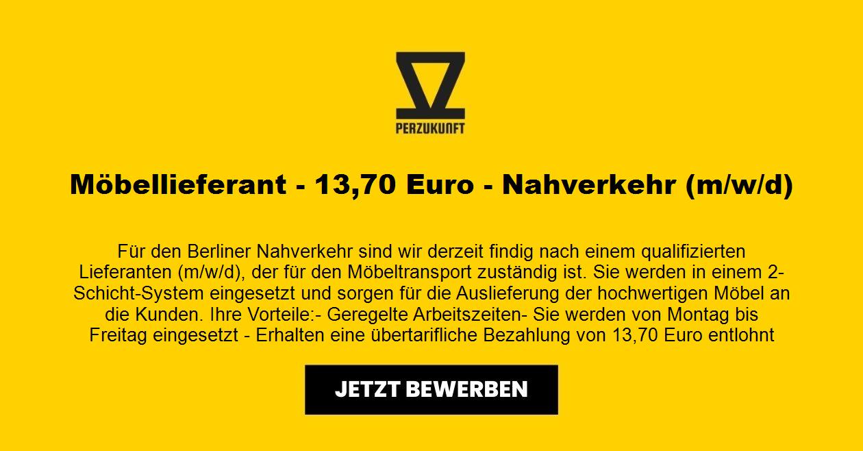 Möbellieferant - 13,70 Euro - Nahverkehr (m/w/d)
