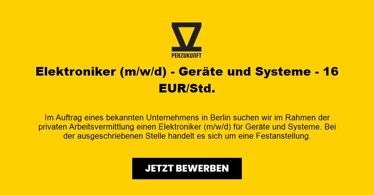 Elektroniker (m/w/d) - Geräte und Systeme - 34,55 EUR/Std.