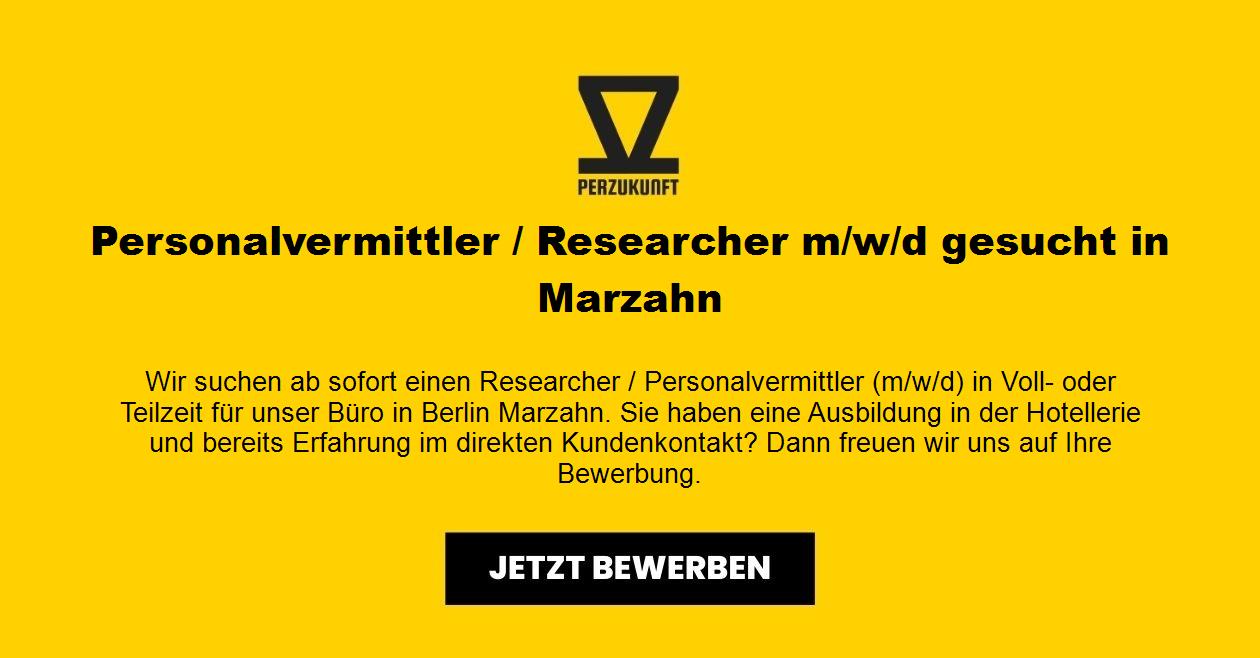 Personalvermittler / Researcher m/w/d gesucht in Marzahn
