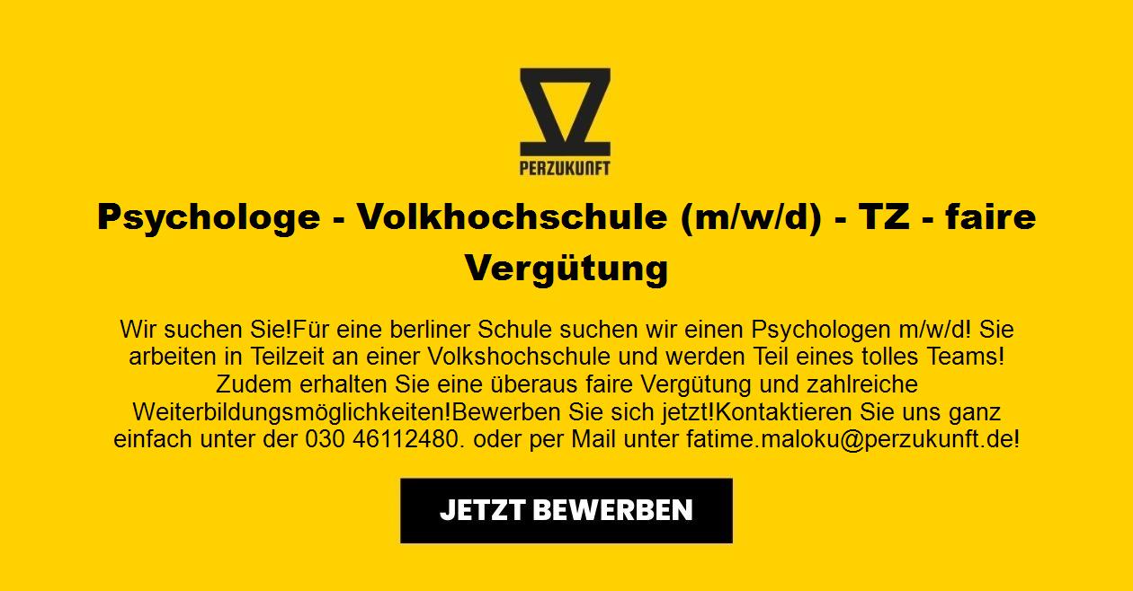 Psychologe - Volkhochschule (m/w/d) - TZ - faire Vergütung