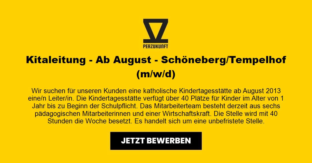Kitaleitung - Ab August - Schöneberg/Tempelhof (m/w/d)