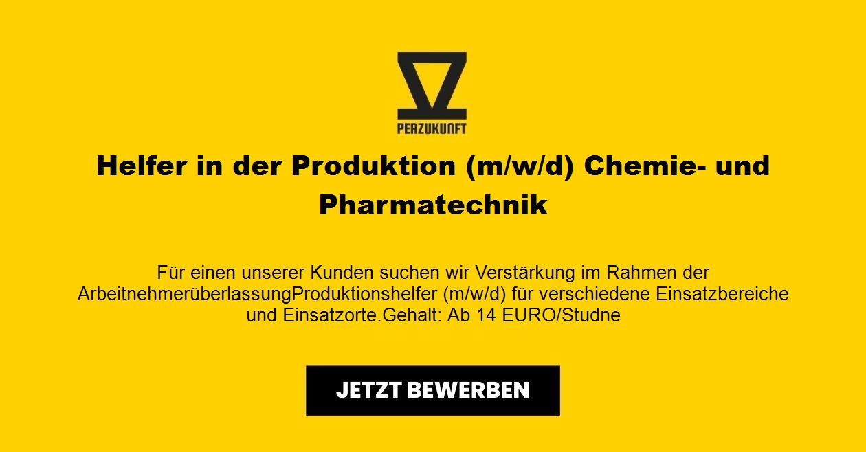 Helfer in der Produktion (m/w/d) Chemie- und Pharmatechnik
