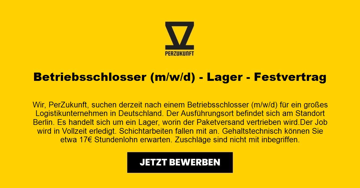 Betriebsschlosser (m/w/d) - Lager - Festvertrag
