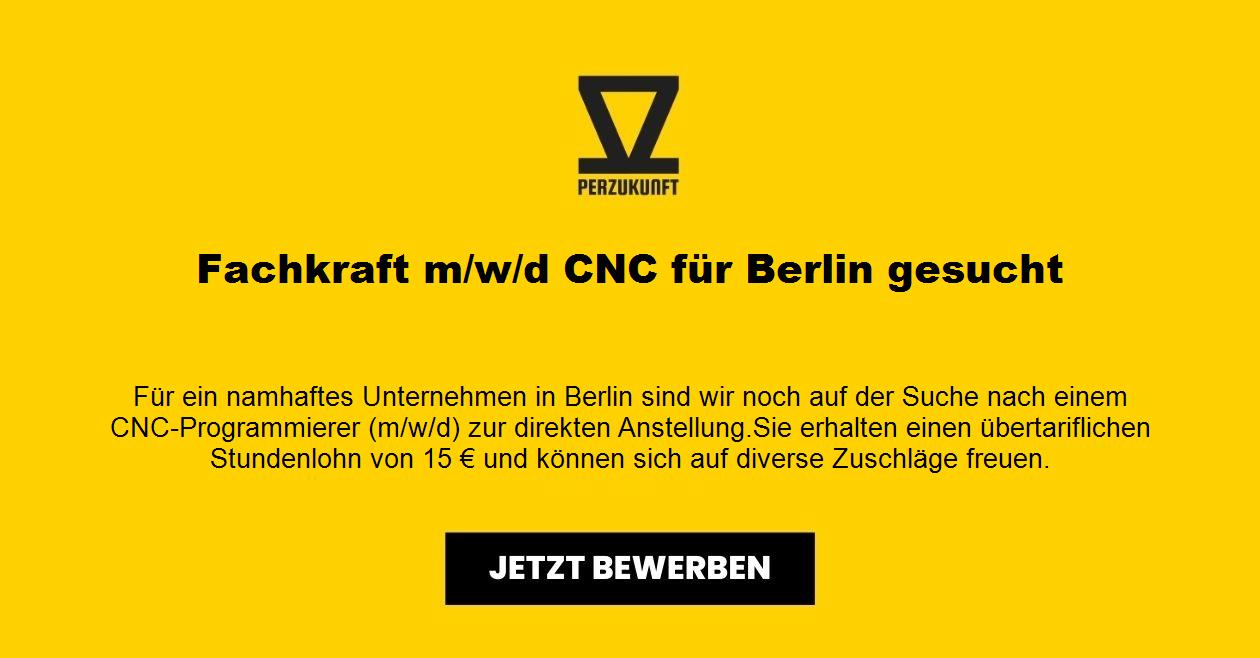 Fachkraft m/w/d CNC für Berlin gesucht