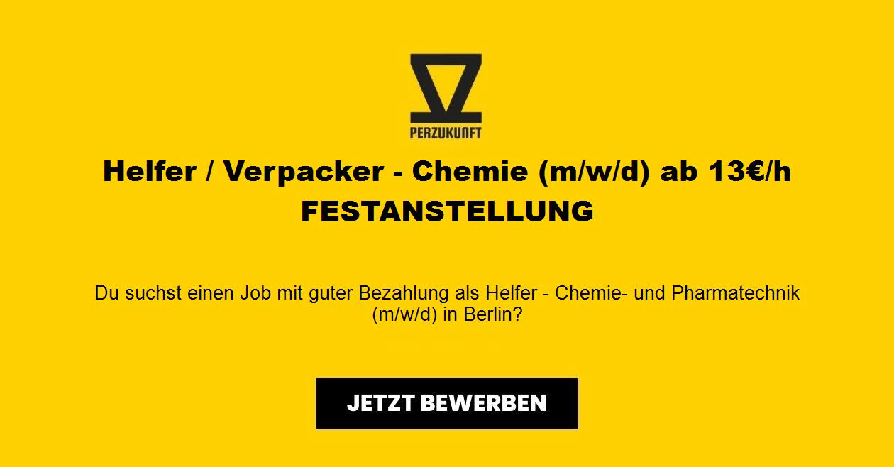 Helfer / Verpacker - Chemie (m/w/d) ab 20,31€/h  FESTANSTELLUNG