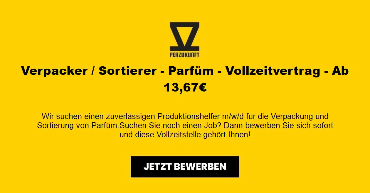 Verpacker / Sortierer - Parfüm - Vollzeitvertrag - Ab 22,84€