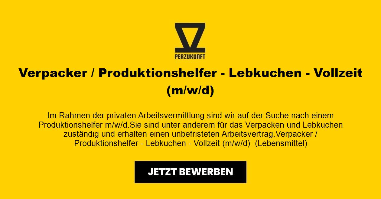 Verpacker / Produktionshelfer - Lebkuchen - Vollzeit (m/w/d)