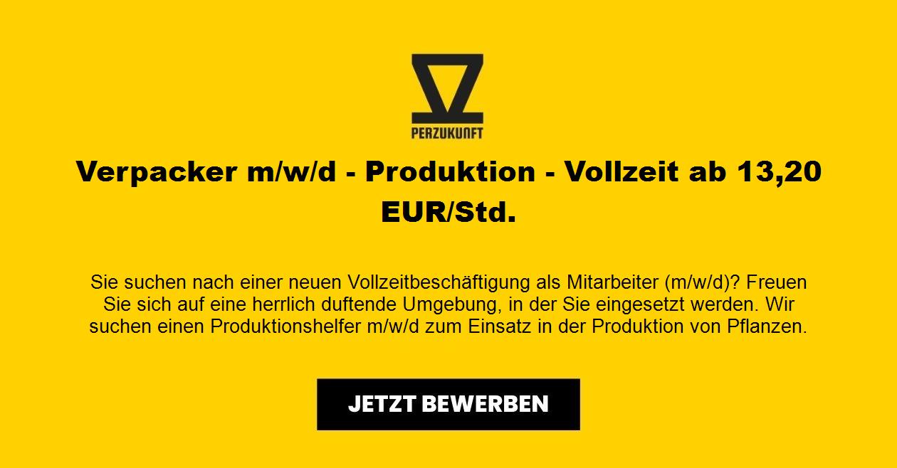 Verpacker m/w/d - Produktion - Vollzeit ab 22,05 EUR/Std.