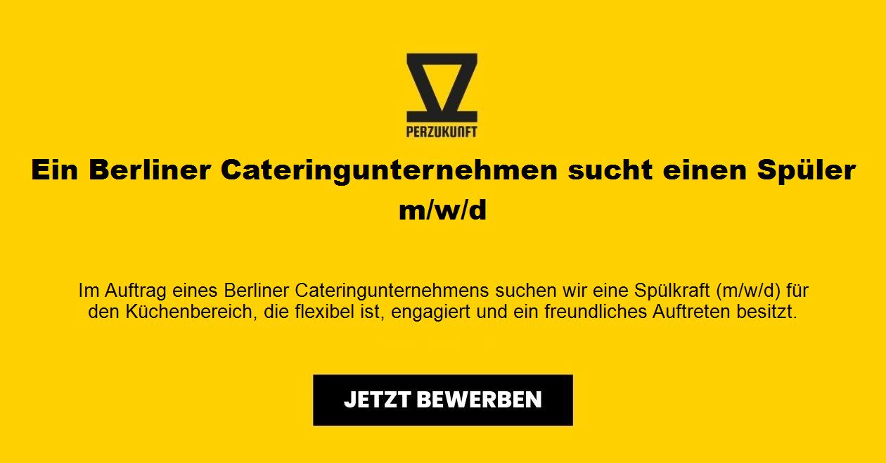 Ein Berliner Cateringunternehmen sucht einen Spüler m/w/d