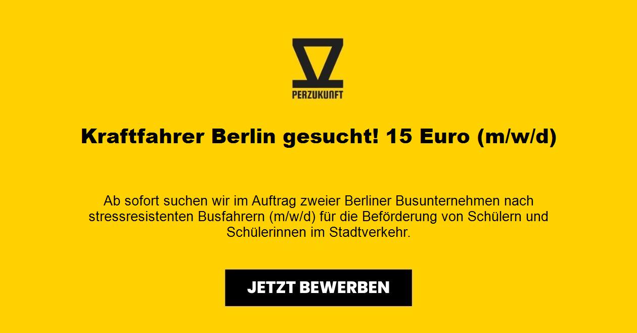Kraftfahrer Berlin gesucht! 15 Euro (m/w/d)