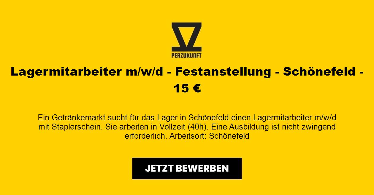 Lagermitarbeiter m/w/d - Festanstellung - Schönefeld - 41,90 €