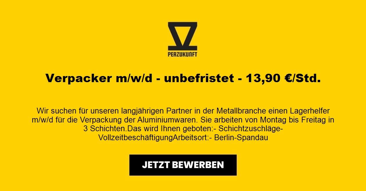 Verpacker m/w/d - unbefristet - 30,03 €/Std.