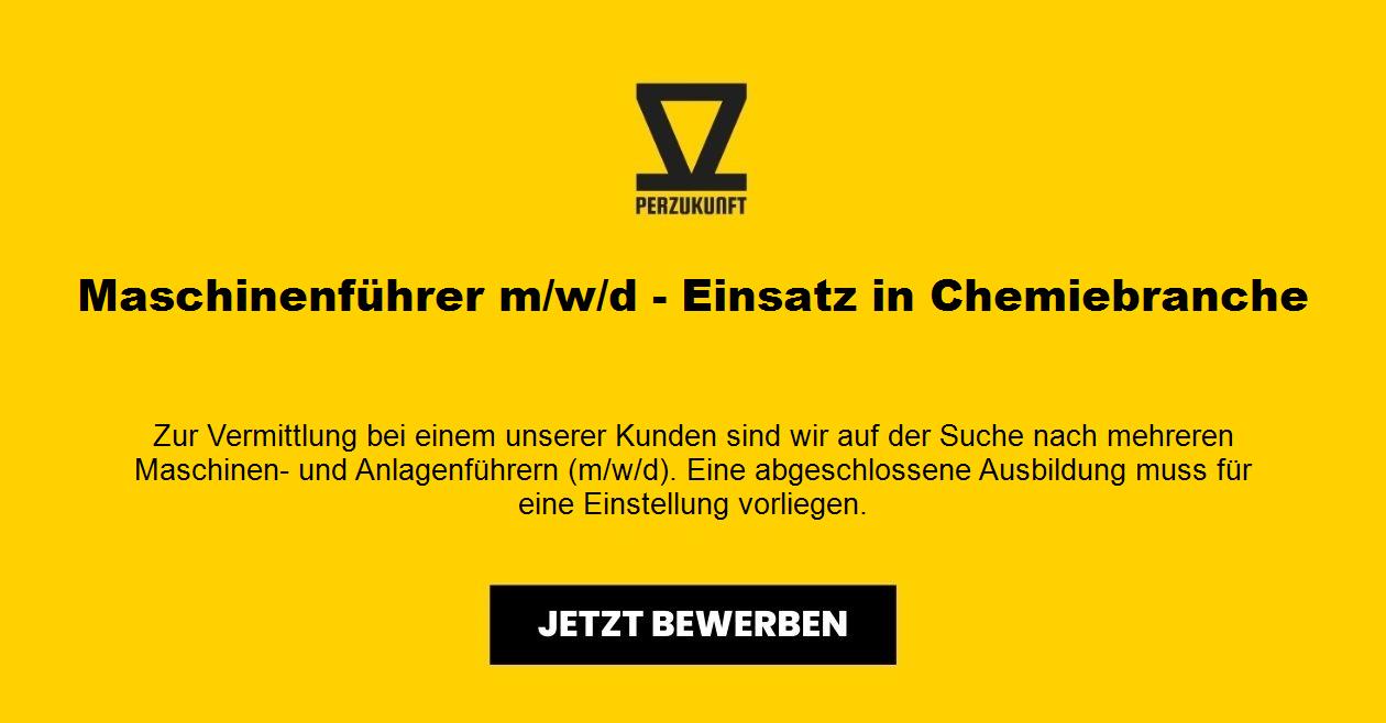 Maschinenführer m/w/d - Einsatz in Chemiebranche