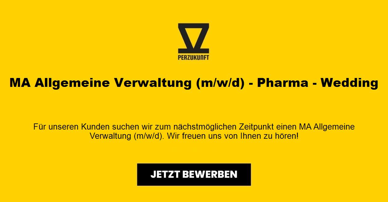 MA Allgemeine Verwaltung (m/w/d) - Pharma - Wedding