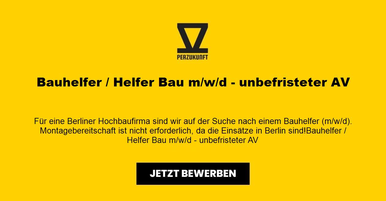 Bauhelfer / Helfer Bau m/w/d - unbefristeter AV