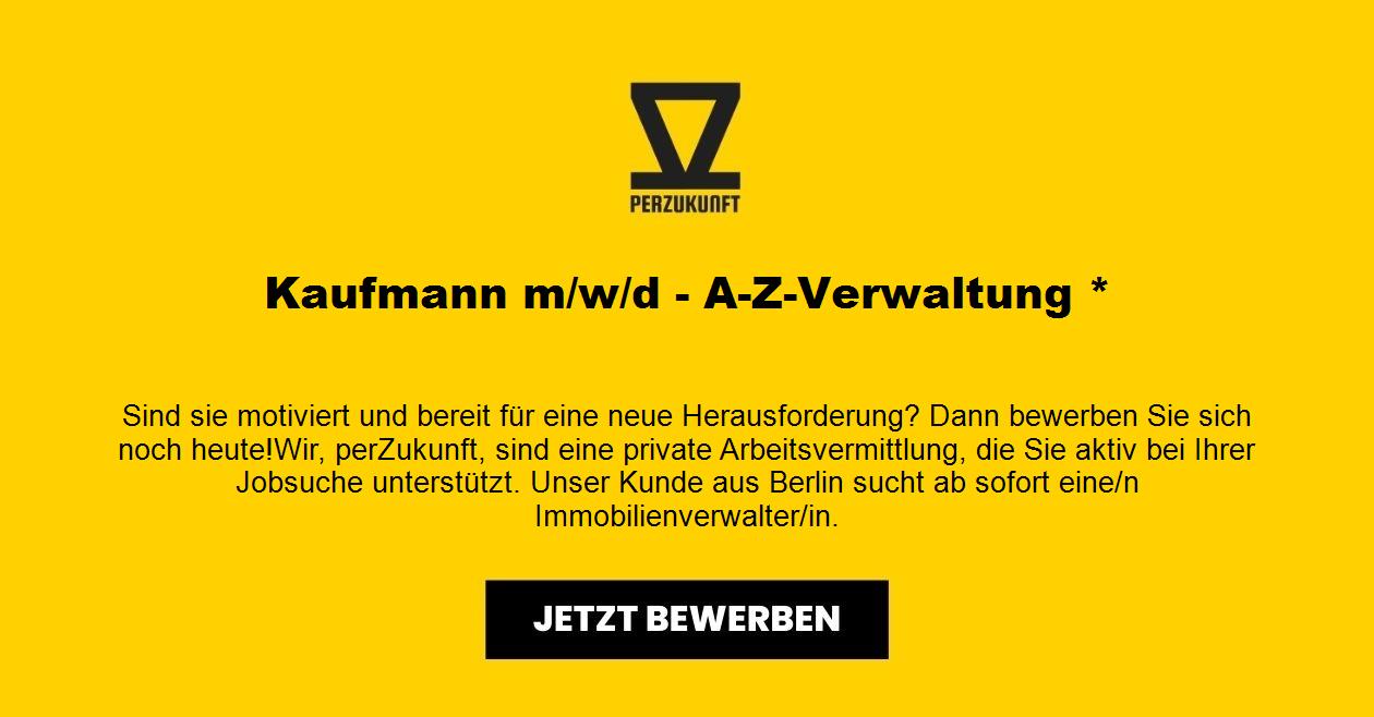 Kaufmann m/w/d - A-Z-Verwaltung *