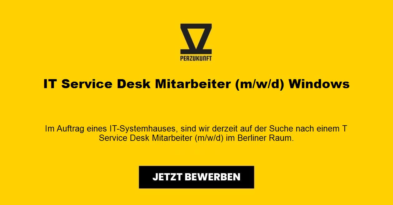IT Service Desk Mitarbeiter (m/w/d) Windows