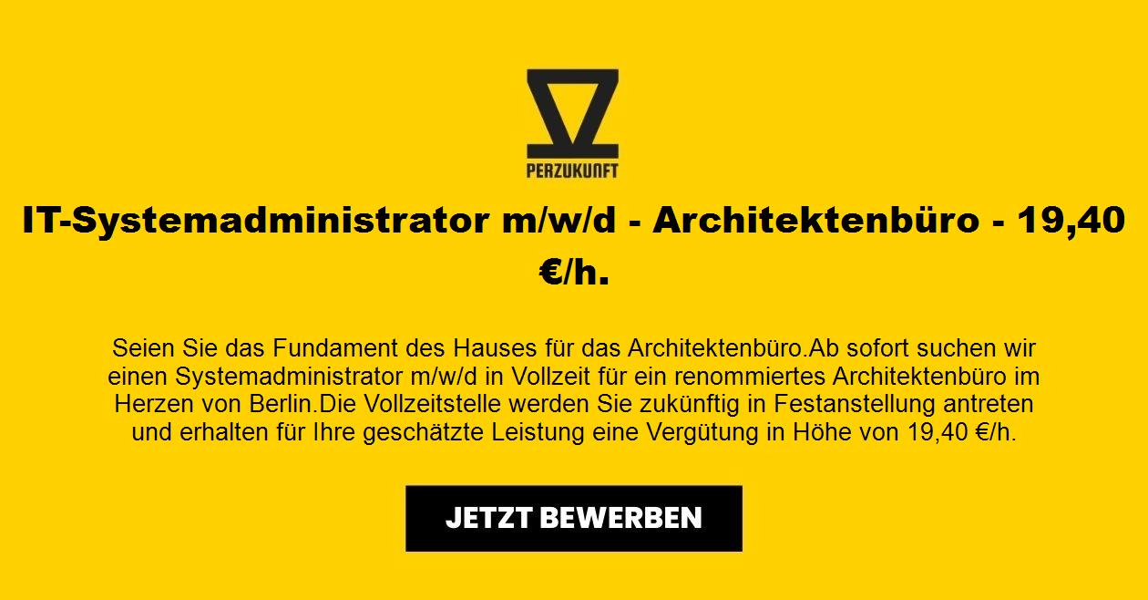 IT-Systemadministrator m/w/d - Architektenbüro - 41,91 €/h.