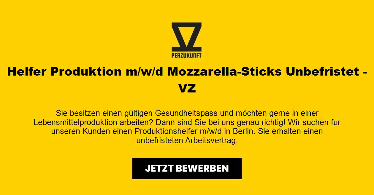 Helfer Produktion m/w/d Mozzarella-Sticks Unbefristet - VZ