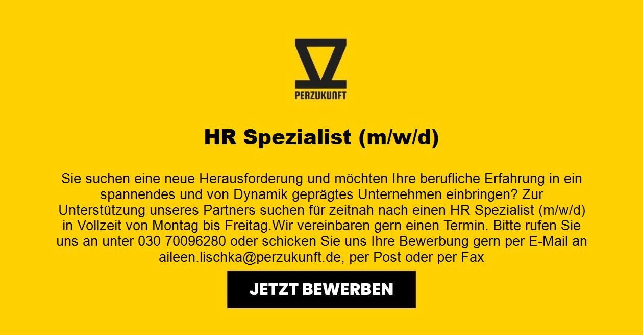 HR Spezialist (m/w/d)