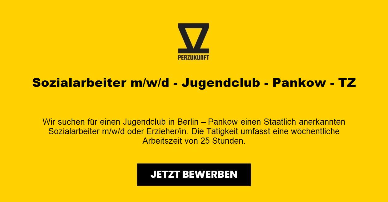 Sozialarbeiter m/w/d - Jugendclub - Pankow - TZ