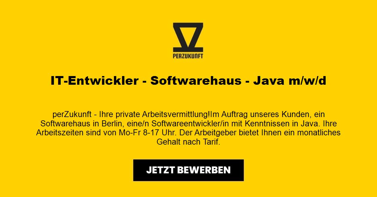 IT-Entwickler - Softwarehaus - Java m/w/d
