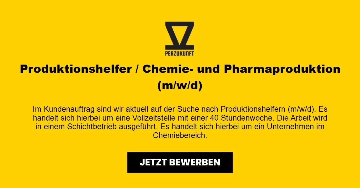 Produktionshelfer / Chemie- und Pharmaproduktion (m/w/d)
