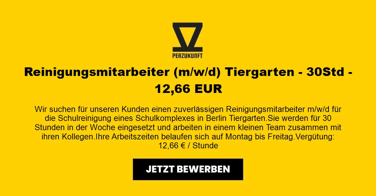 Reinigungsmitarbeiter (m/w/d) Tiergarten - 30Std - 27,35 EUR
