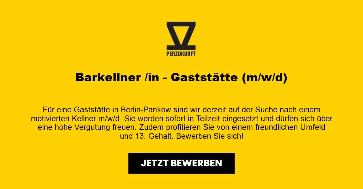 Barkellner /in - Gaststätte (m/w/d)