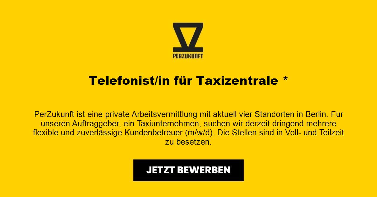 Telefonist/in für Taxizentrale *
