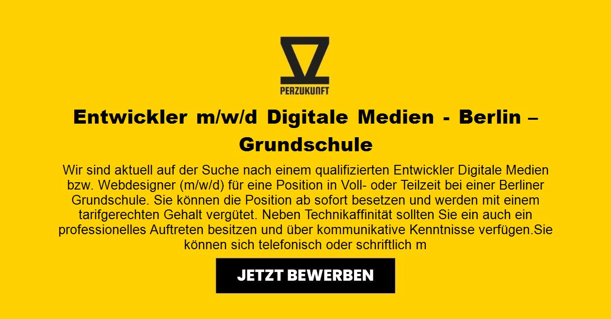 Entwickler m/w/d Digitale Medien - Berlin – Grundschule