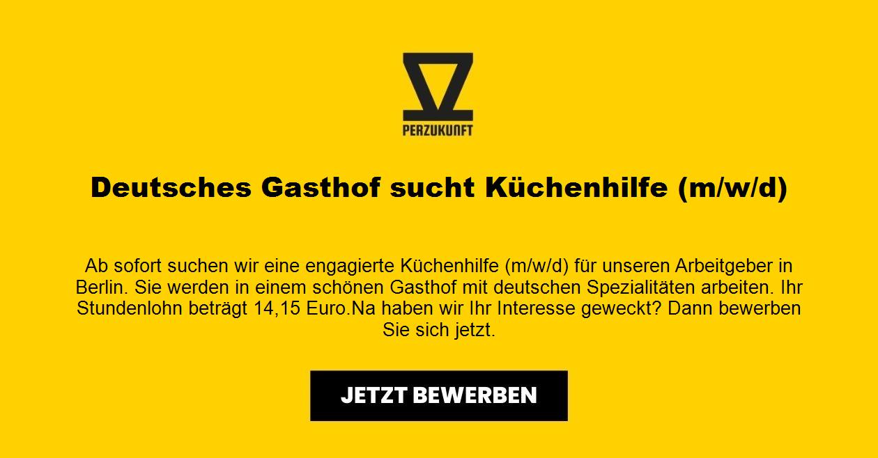 Deutsches Gasthof sucht Küchenhilfe (m/w/d)