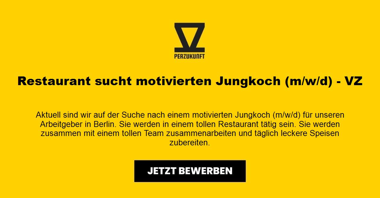 Restaurant sucht motivierten Jungkoch (m/w/d) - VZ