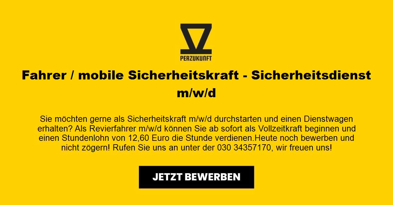 Fahrer / mobile Sicherheitskraft - Sicherheitsdienst m/w/d