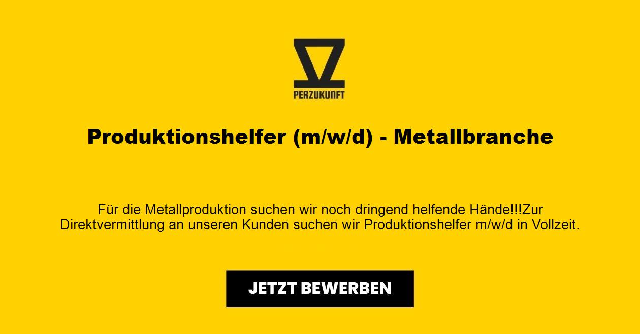 Produktionshelfer (m/w/d) - Metallbranche