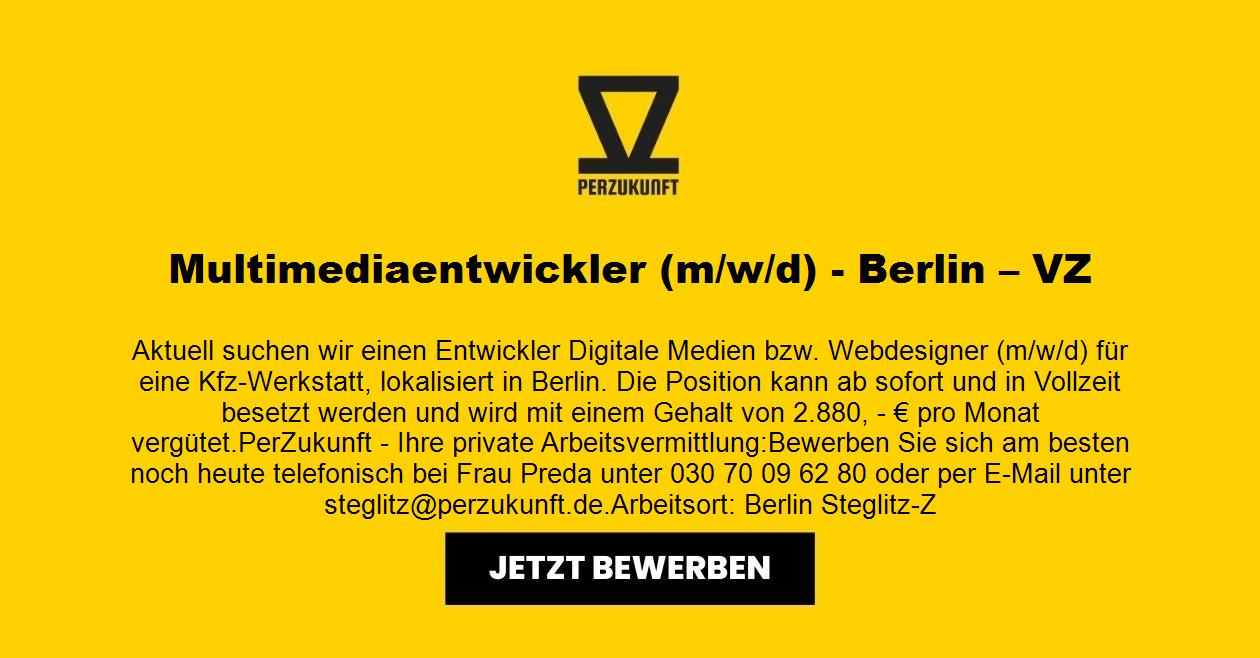 Multimediaentwickler (m/w/d) - Berlin – VZ