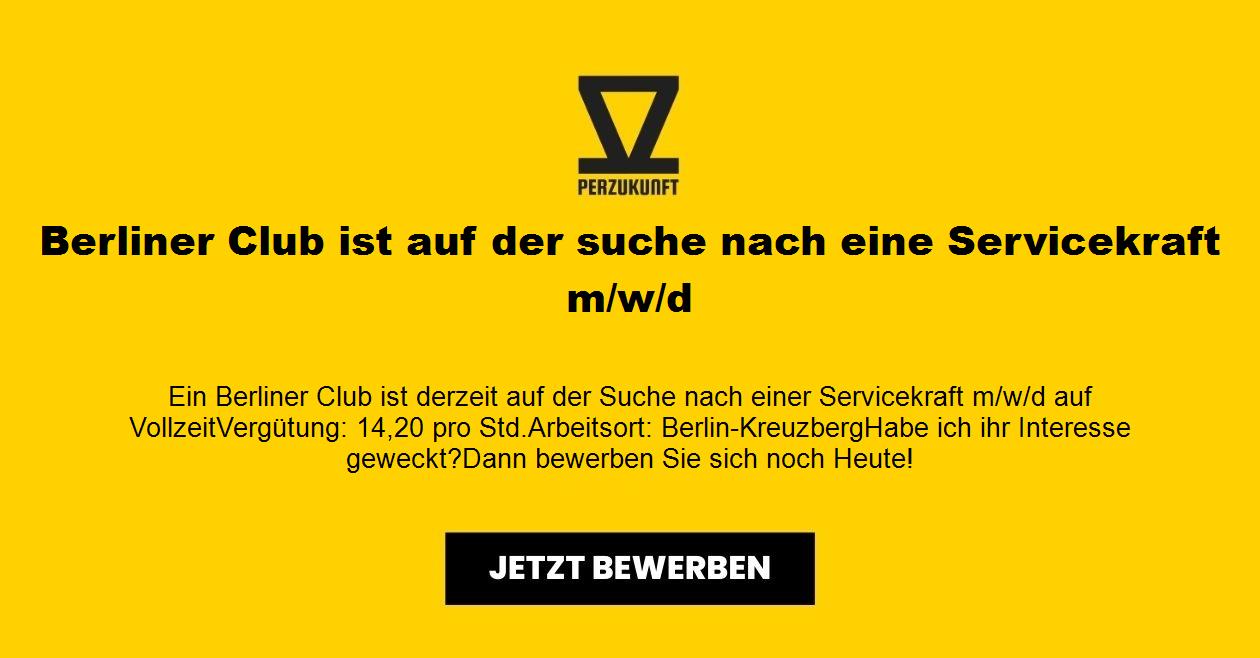 Berliner Club ist auf der suche nach eine Servicekraft m/w/d