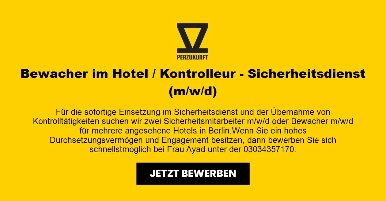 Bewacher im Hotel / Kontrolleur - Sicherheitsdienst (m/w/d)
