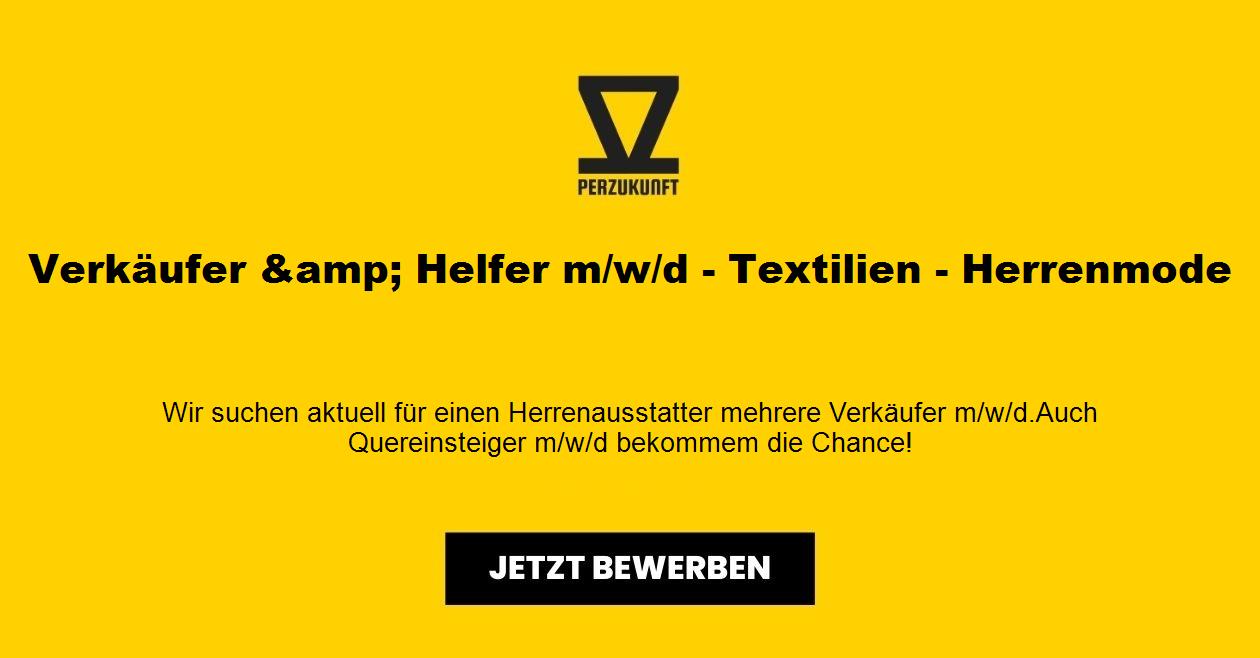 Verkäufer &amp; Helfer m/w/d - Textilien - Herrenmode