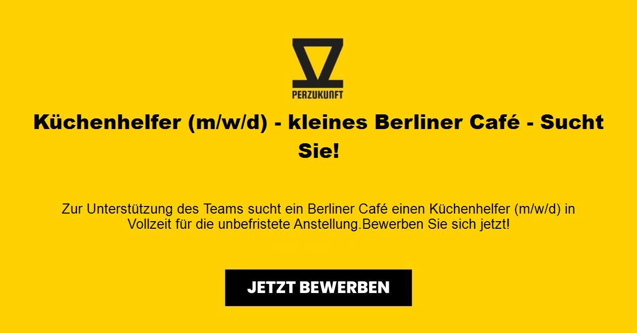 Küchenhelfer (m/w/d) - kleines Berliner Café - Sucht Sie!