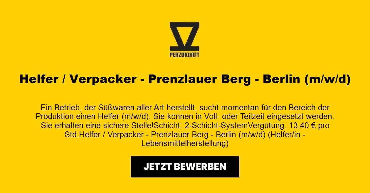 Helfer / Verpacker - Prenzlauer Berg - Berlin (m/w/d)
