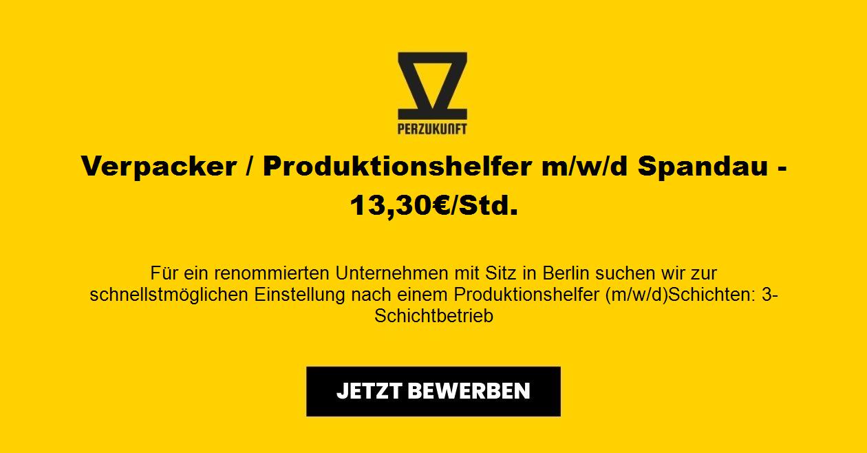Verpacker / Produktionshelfer m/w/d Spandau - 22,22€/Std.
