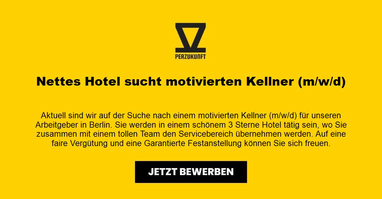 Nettes Hotel sucht motivierten Kellner (m/w/d)