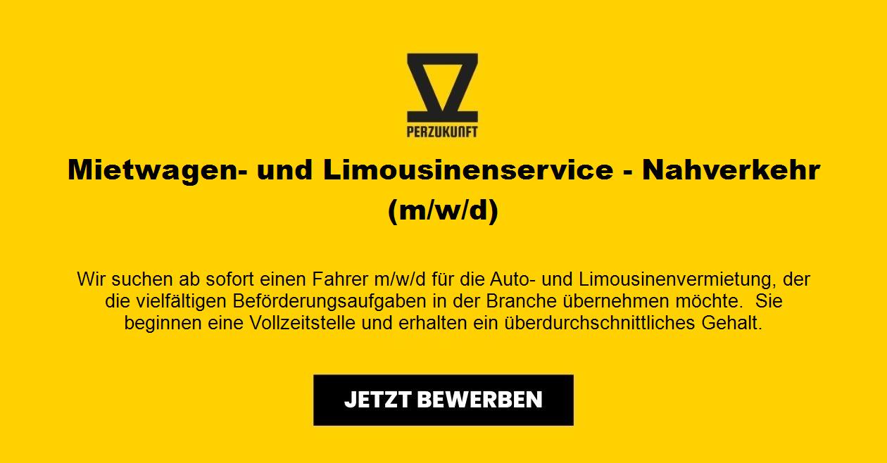 Mietwagen- und Limousinenservice - Nahverkehr (m/w/d)