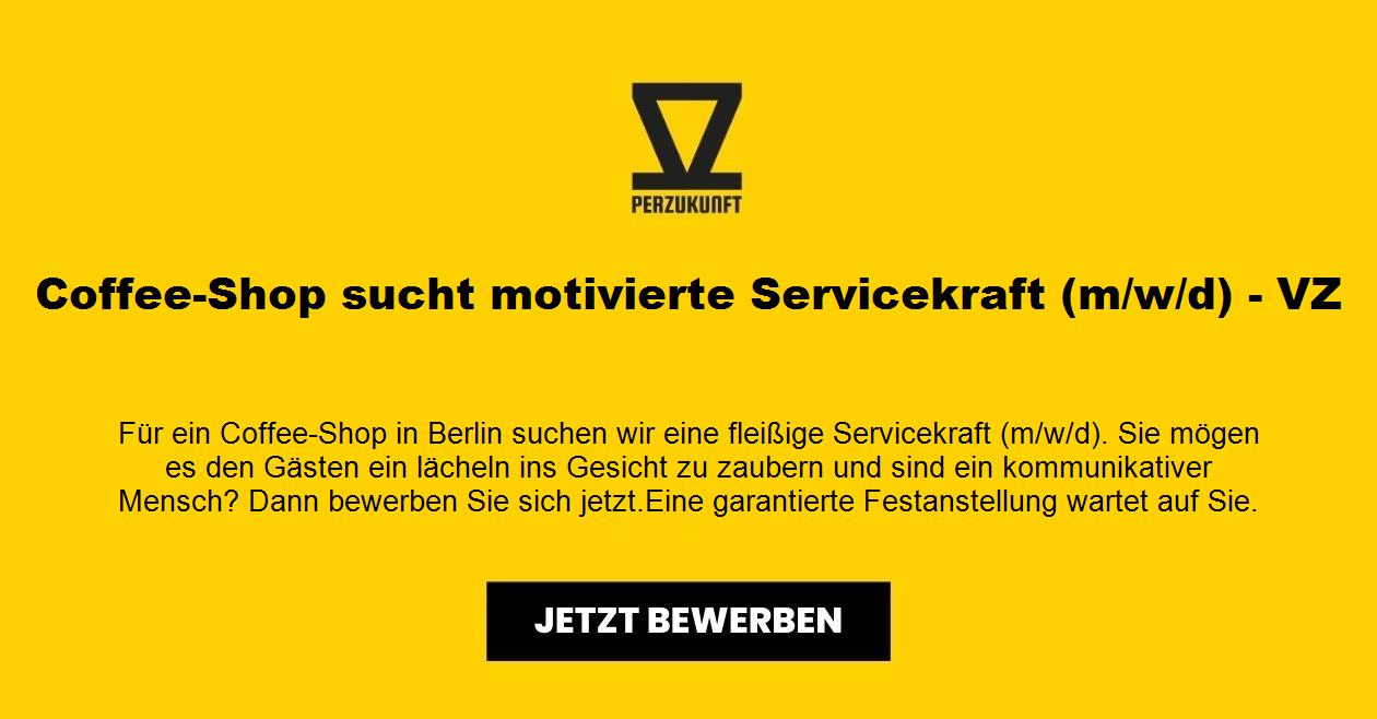 Coffee-Shop sucht motivierte Servicekraft (m/w/d) - VZ