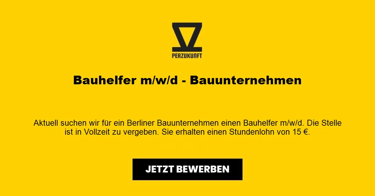 Bauhelfer m/w/d - Bauunternehmen