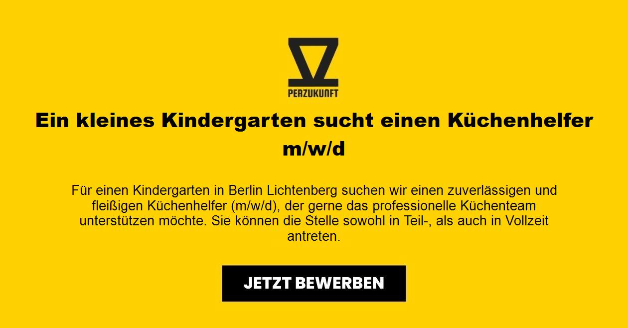 Ein kleines Kindergarten sucht einen Küchenhelfer m/w/d